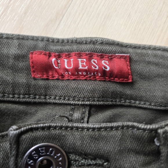Guess Distressed Hunter Green Jeans Size 32 - Picture 9 of 10